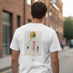 Uniqlo UT Naruto Shippuden Anime Graphic T Shirt M Minato 20th Anniversary White